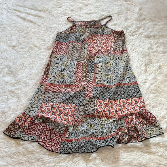 PEoples Project LA Womens Dress Medium Boho Patchwork Ruffle Cottagecore 14098 - Picture 4 of 9